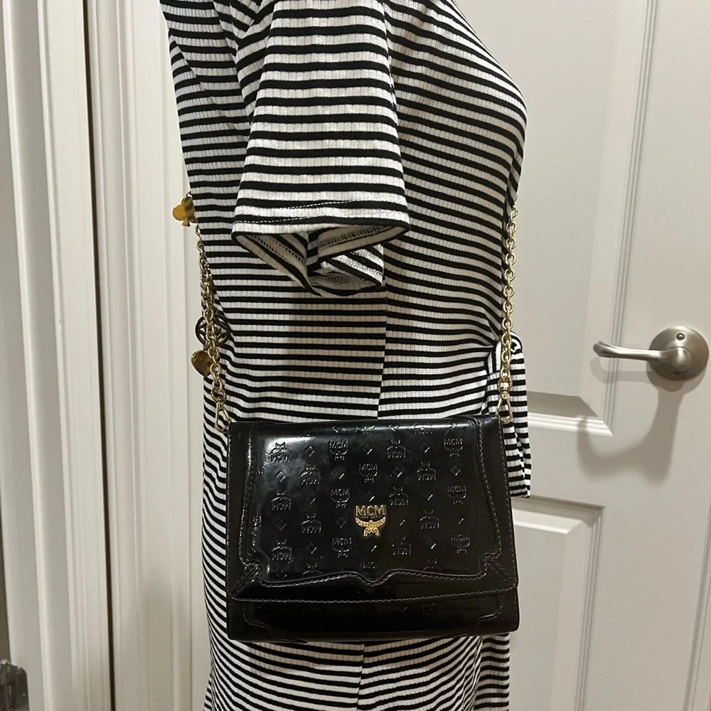 MCM Patent Sling Bag - Picture 14 of 15